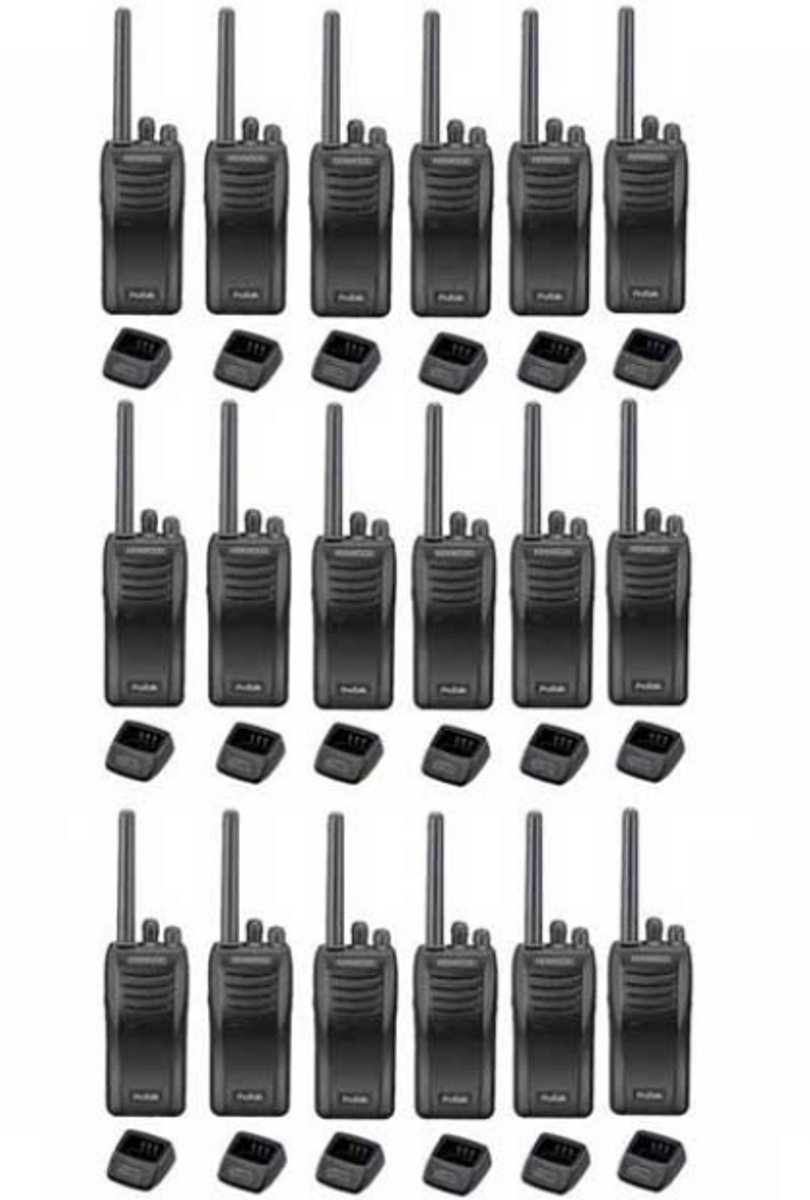 Set van 18 stuks Kenwood TK-3501 PMR446 met tafelladers