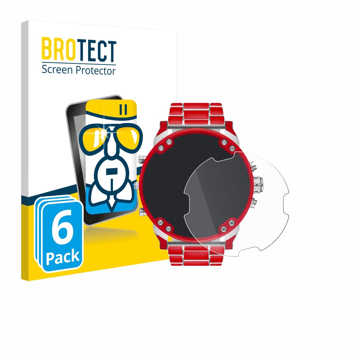 Screenprotector 6 Stuks voor Diesel DZ7480 Mr. Daddy 2.0 Beschermglas transparant