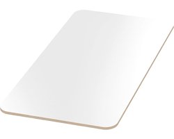 Tafelblad Multiplex 18mm Wit - Rechthoekig Werkblad op Maat - Berkenhout Melamine Gecoat