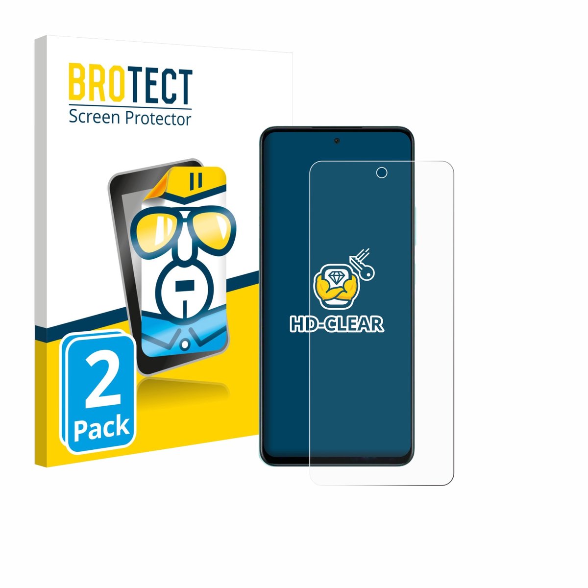 BROTECT - Screenprotector voor Oppo A5 4G - Folie Beschermfolie transparant 2 Stuks