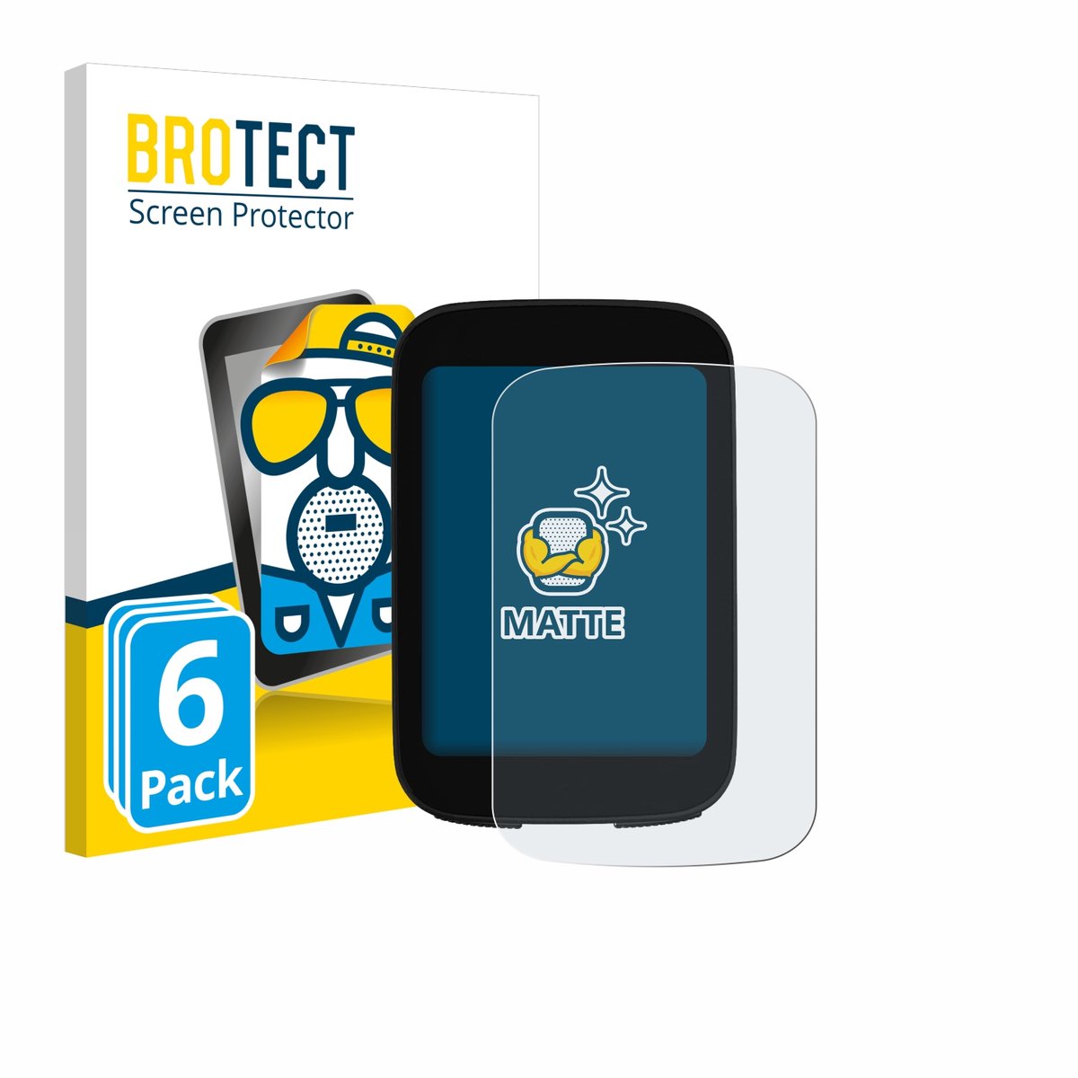 BROTECT - Screenprotector voor Bikevee BKV300B 2.4" - Folie Beschermfolie matte 6 Stuks