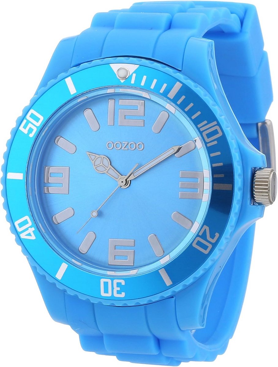 Lichtblauwe Dameshorloge met Rubberen Band - Waterbestendig