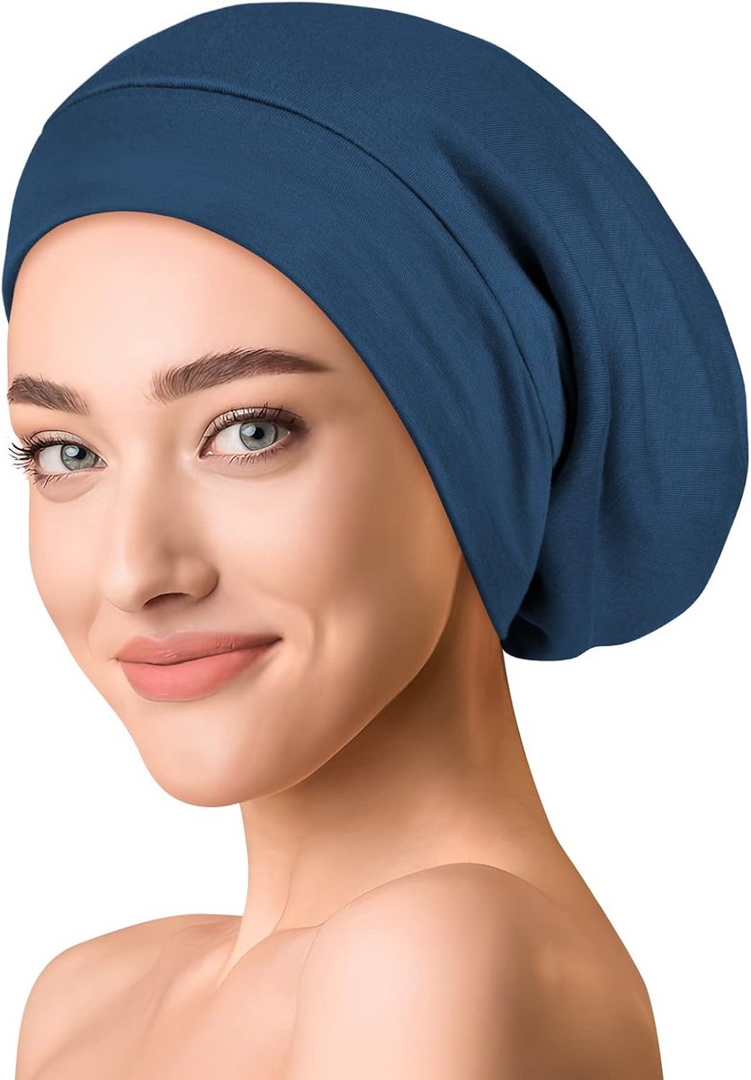 Zijde & Katoen Slouch Beanie Muts Slaapkap Chemo Hoofdbedekking Dunne Lichte en Zachte Loopmuts Gebreide Unisex Jersey Zomermuts Verstelbaar voor Dames & Heren