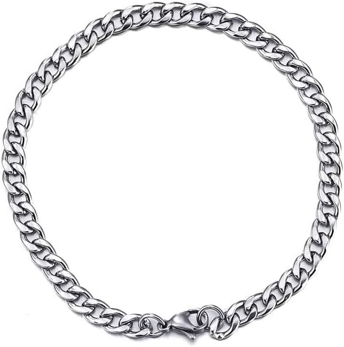 3-13mm 7-10 Inch Roestvrij Stalen Armband Cuban Link Ketting voor Heren in Zwart, Goud en Zilver