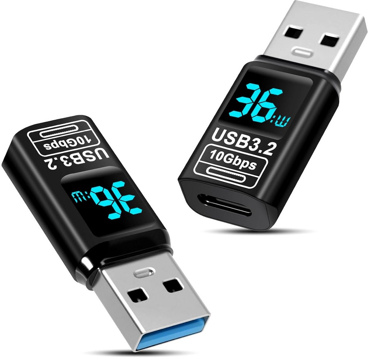 USB-A naar USB-C Adapter Set (2 stuks) - 10 Gbps Snellere Gegevensoverdracht