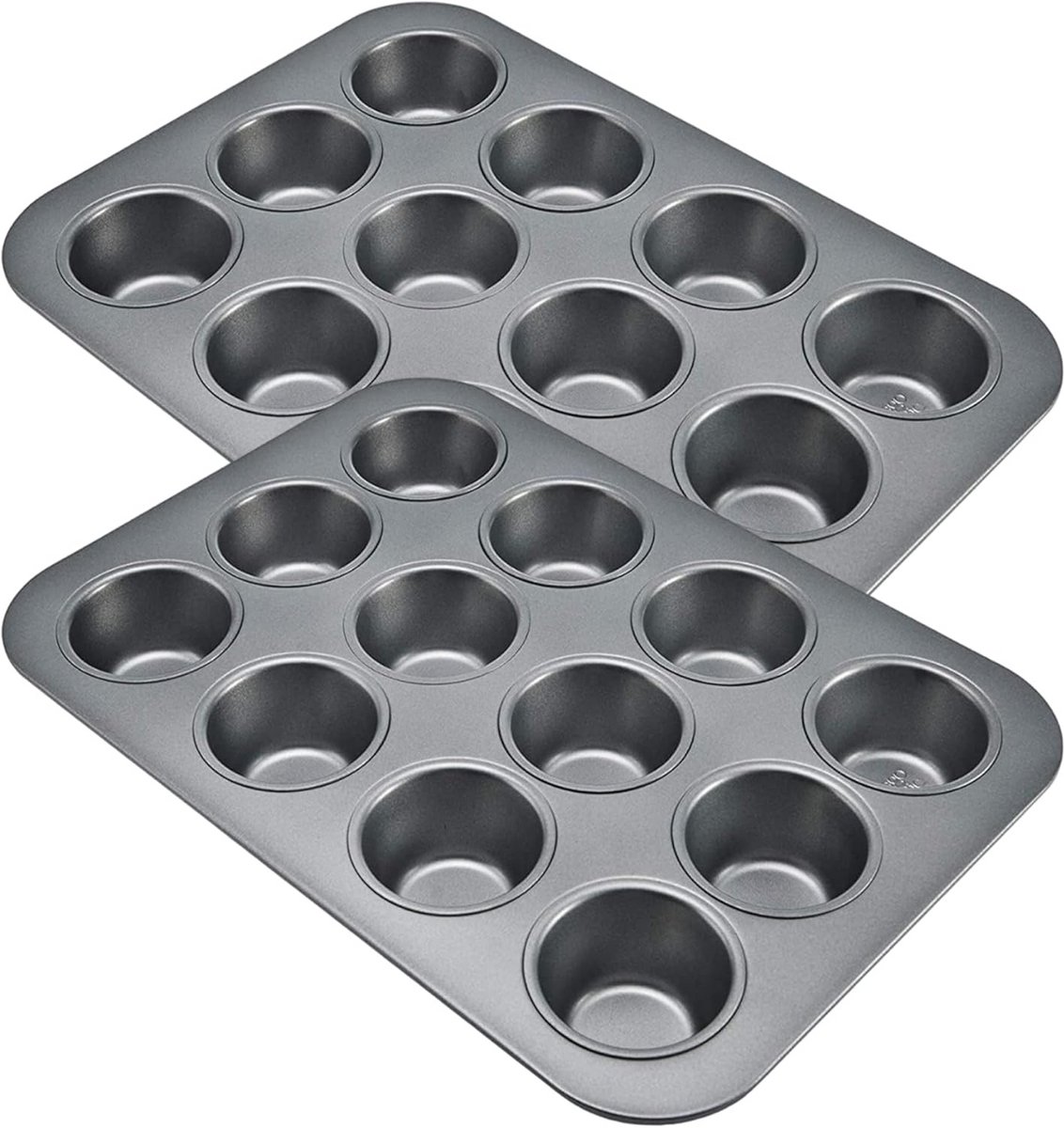 Bakvorm met 12 antiaanbakkoppen voor Muffins, Cupcakes en Yorkshire Pudding