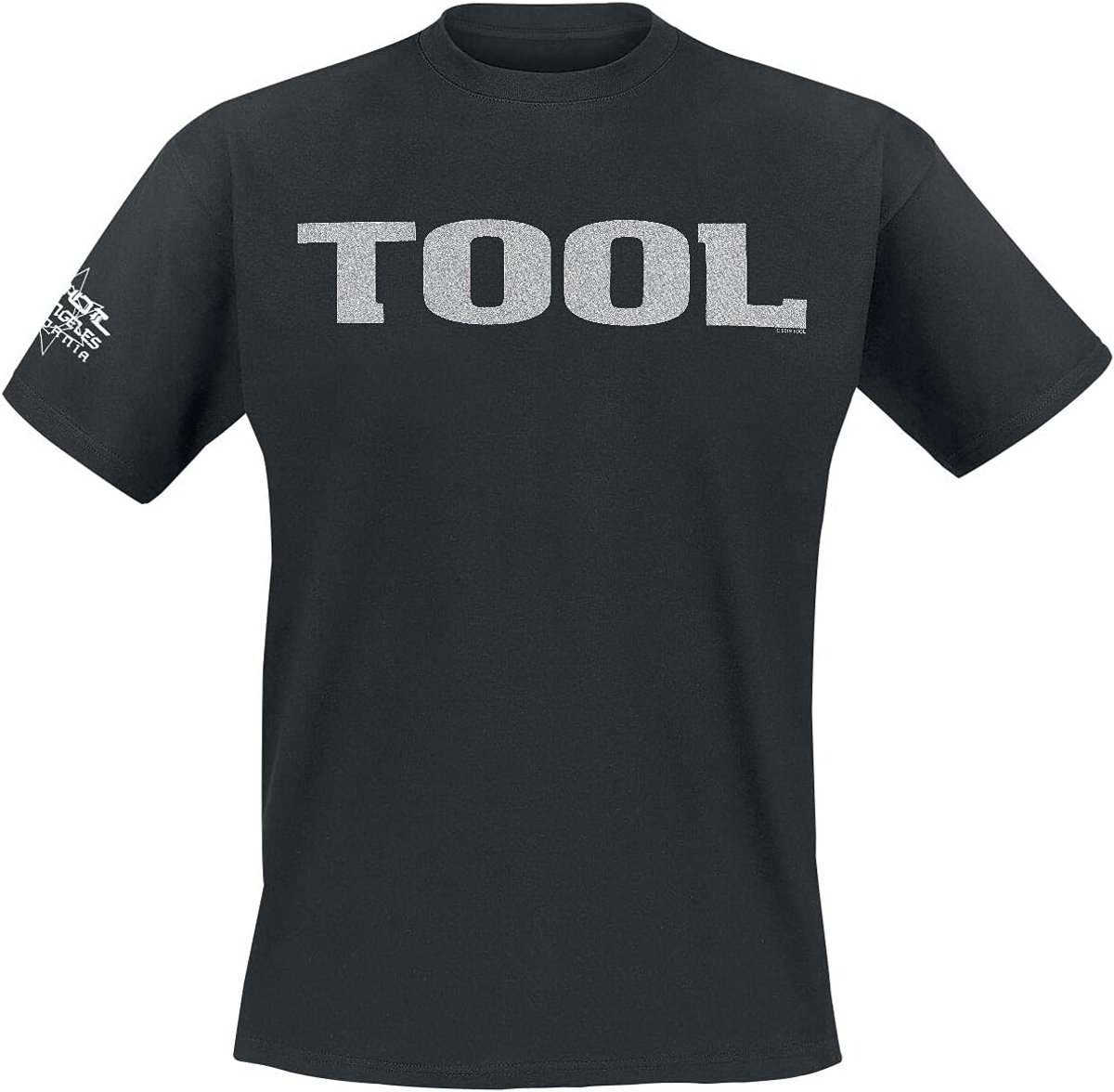 Metallic Silver Logo T-shirt in zwart voor heren - officieel bandmerch