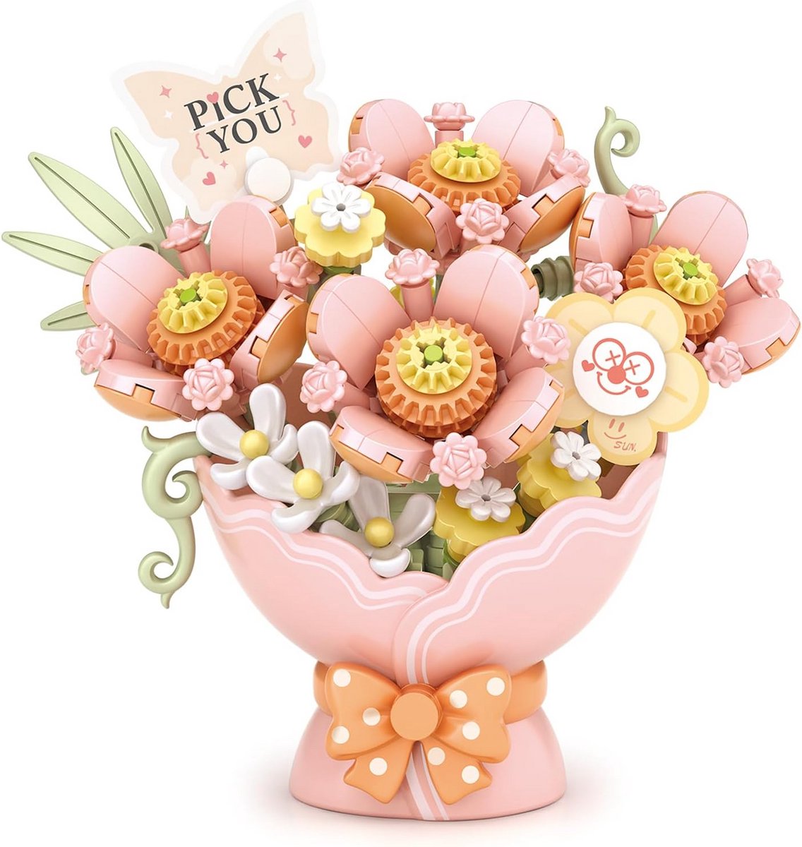 Bouwstenen Bloemenboeket Set - Mini Bonsai Collectie voor Thuisdecoratie