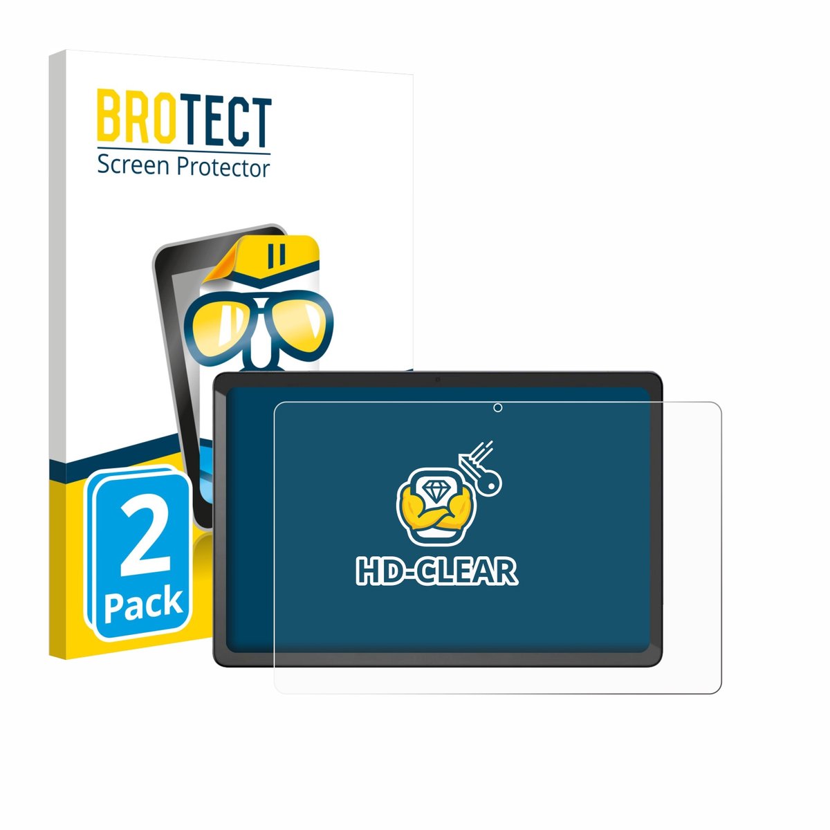 BROTECT - Screenprotector voor Chuwi AuPad - Folie Beschermfolie transparant 2 Stuks