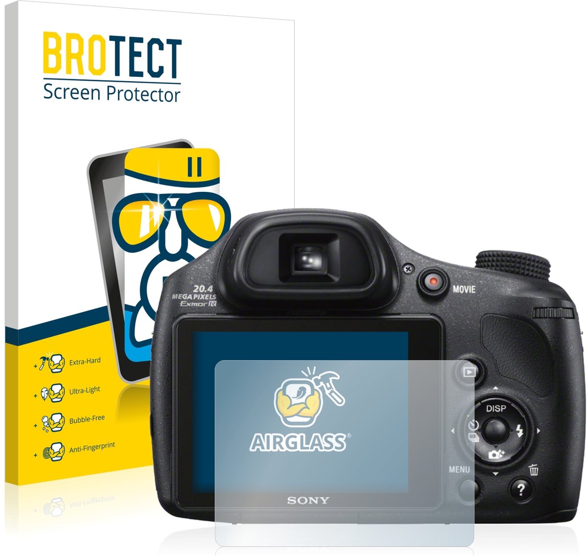 Screenprotector voor Sony Cyber-Shot DSC-HX300 Beschermglas transparant