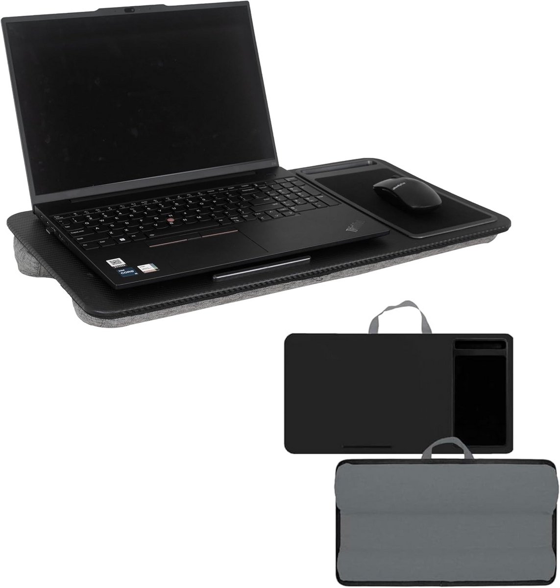Comfortabel Laptopdienblad met Kussen en Muismat voor Bed en Bank