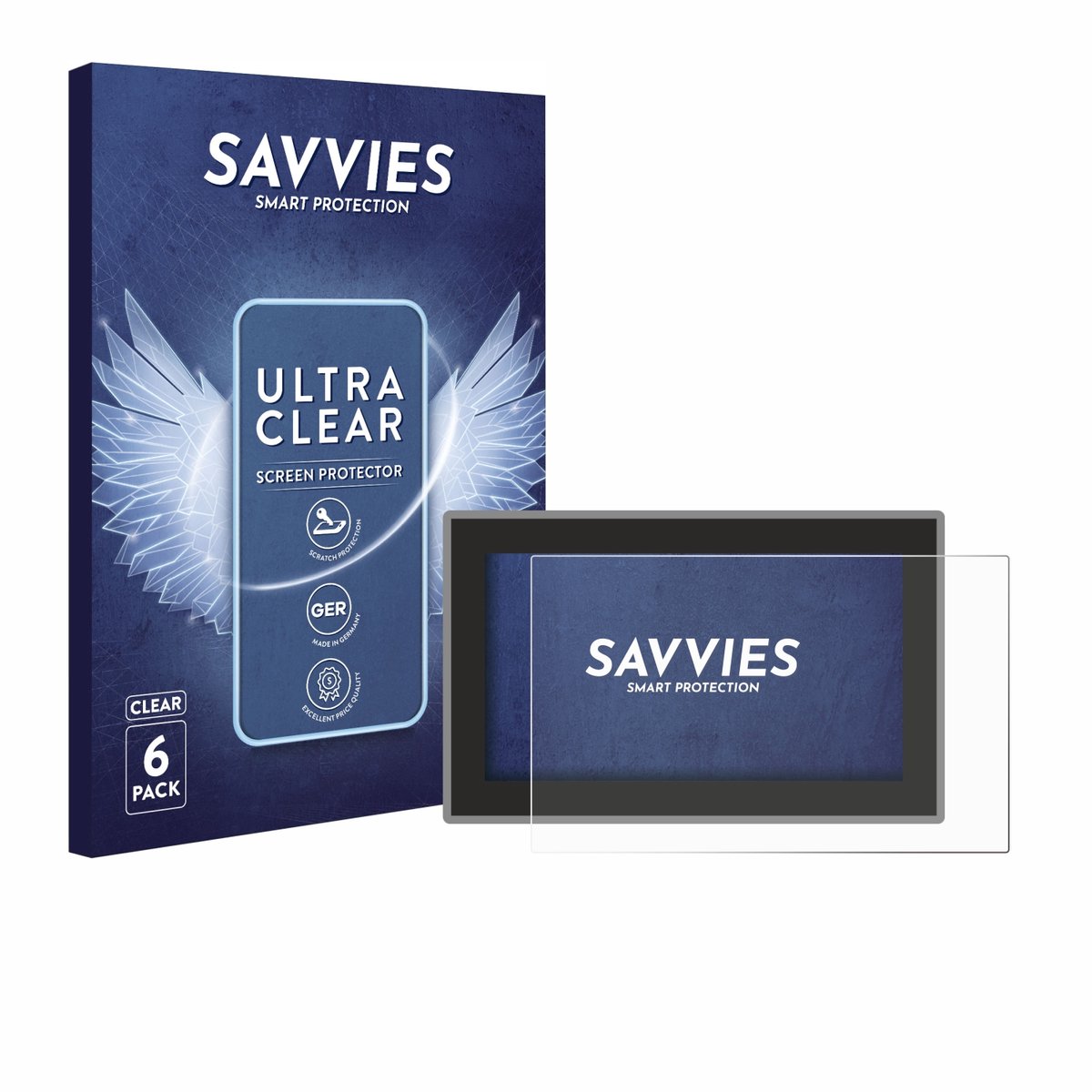 Savvies - Screenprotector voor Voltcraft VC191 - Folie Beschermfolie transparant 6 Stuks