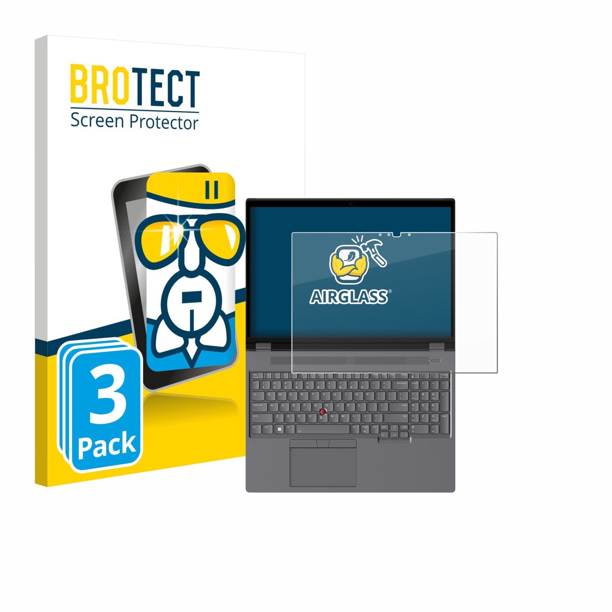 Screenprotector 3 Stuks voor Lenovo ThinkPad P16 Gen 2 Touch Beschermglas transparant