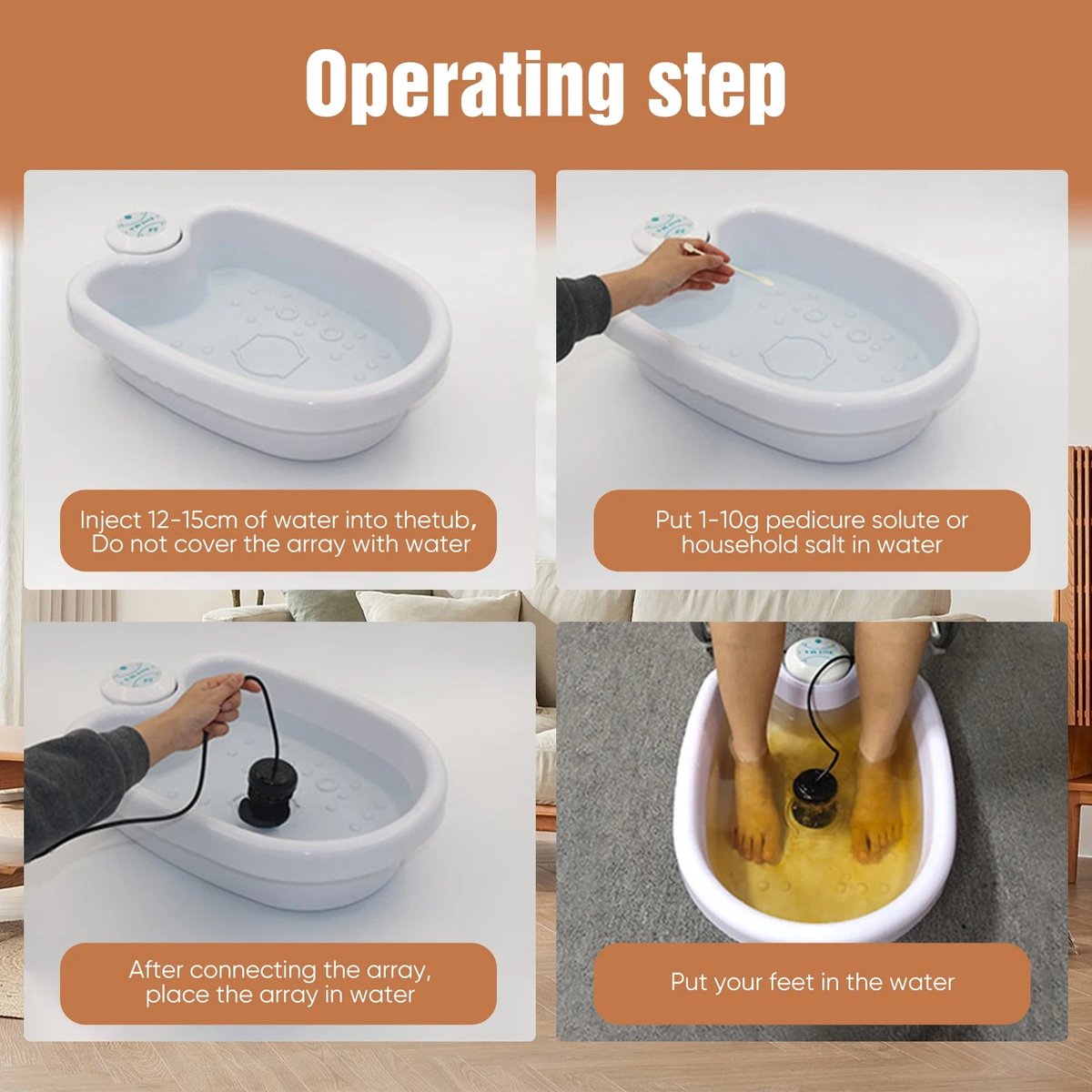 Wenzhou Juzhong Voeten Spa met Massage - Detox Voetenbad 38x48cm - afbeelding 2