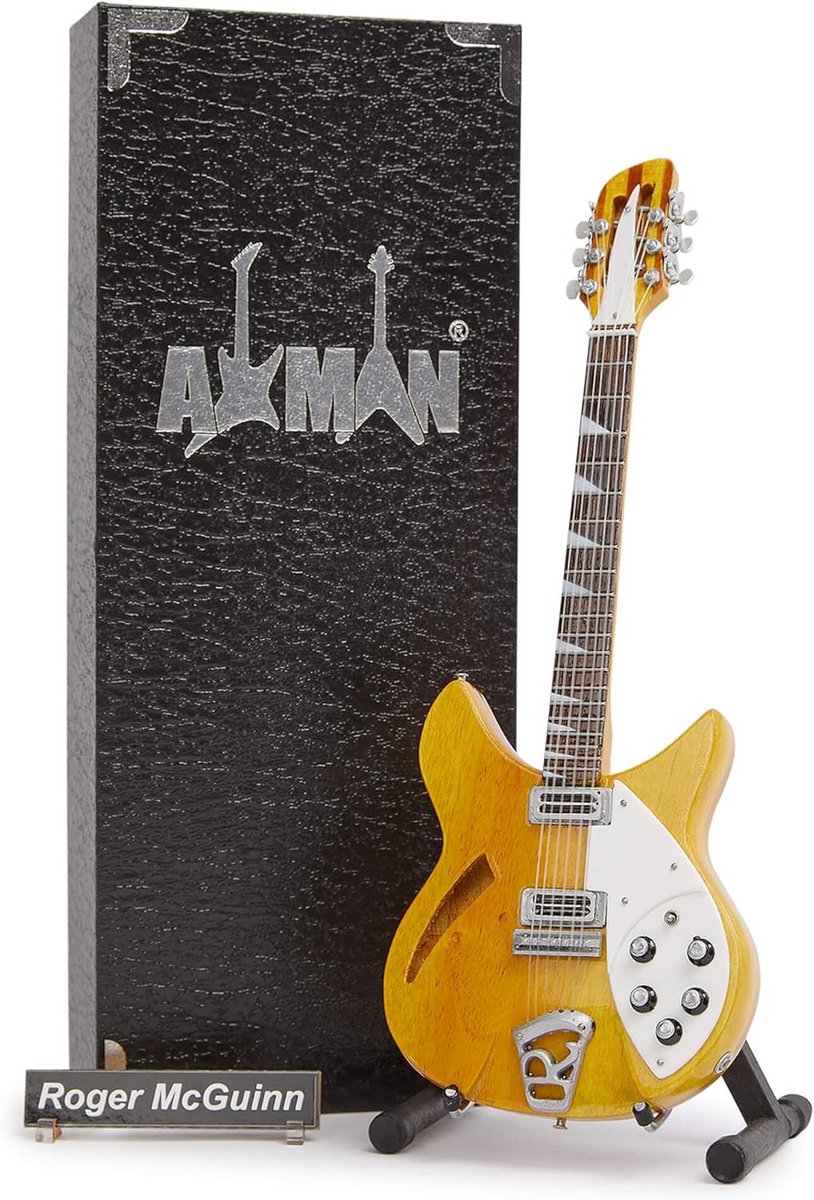 Miniatuur Gitaar Replica in Schaal 1/4 - Handgemaakt Muziekgeschenk met Display Box en Standaard