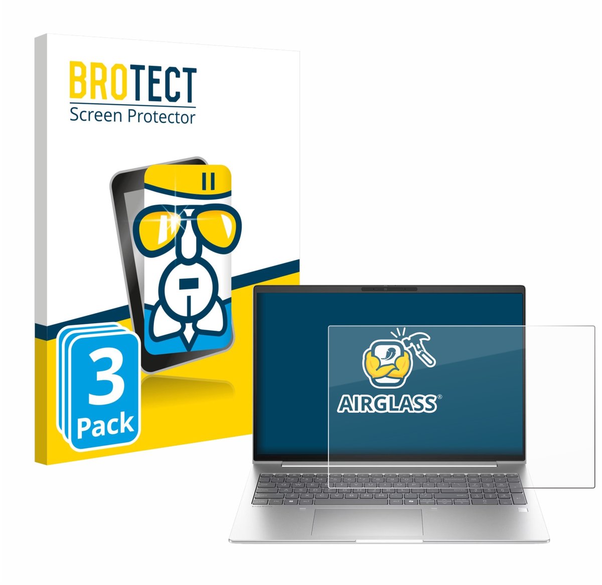 Screenprotector 3 Stuks voor HP EliteBook 6 G1i 14 Beschermglas transparant