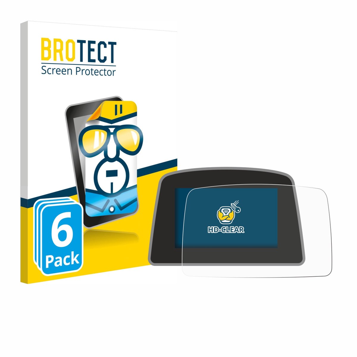BROTECT - Screenprotector voor PowaKaddy C2i - Folie Beschermfolie transparant 6 Stuks