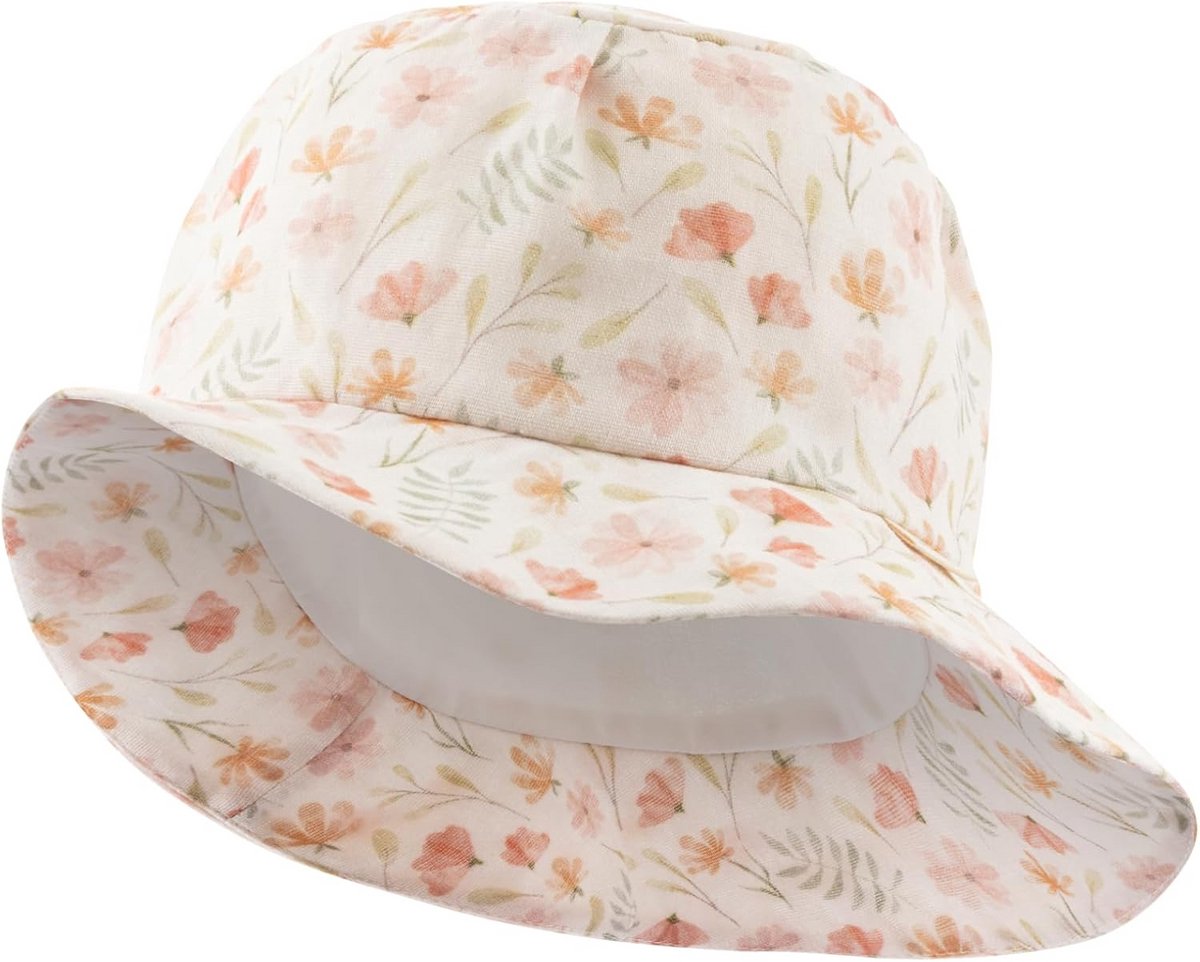 Meisjes Zonnehoed Katoen - Zomerhoed met Bloemjes Print