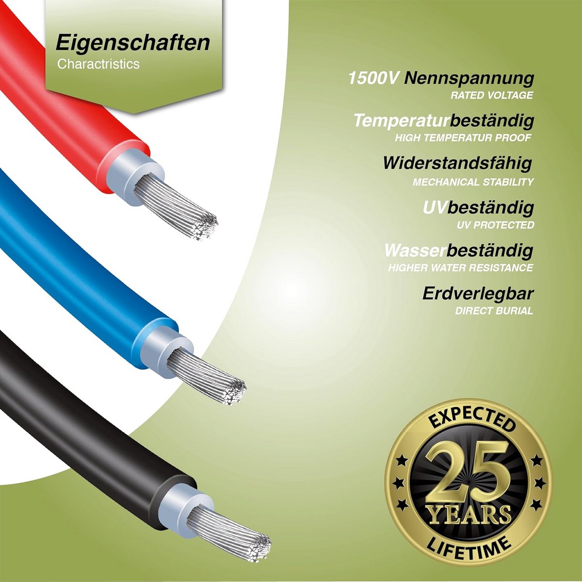 2x 50m Zonne-aansluitkabel Zwart 4mm² UV-bestendig voor Zonnepanelen en Balkonkrachtcentrale