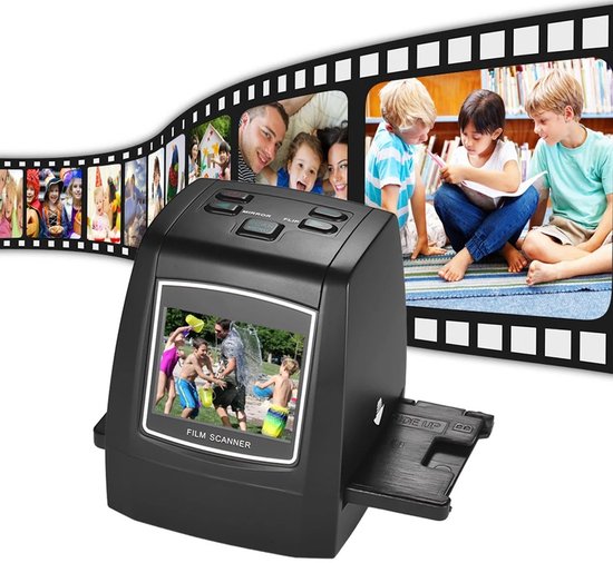 Uitgebreide Diascanner 2.4 inch LCD-scherm - 22MP filmscanner - Negatiefscanner met 14MP Beeldsensor - Digitale fotoscanner - Oude foto's digitaliseren - SD-kaartslot (tot 32GB)- Digitaliseren met USB