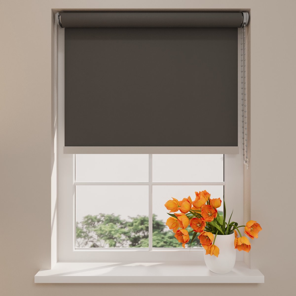 Rolgordijn Easy Soft - Verduisterend - Dark Grey - 90 x 275