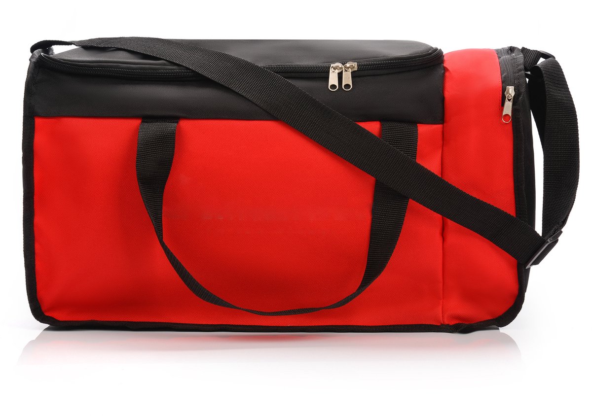 Meteor Widar - Fitness tas - Sportuitrusting - Ideaal voor sportschool en training - Rood / Zwart