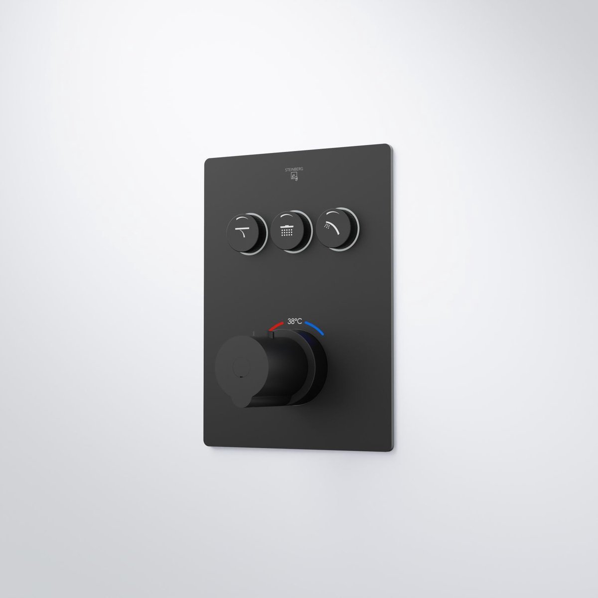 Steinberg 390 - Thermostatische inbouwkraan voor 3 functies, zwart 390 4231 3 S