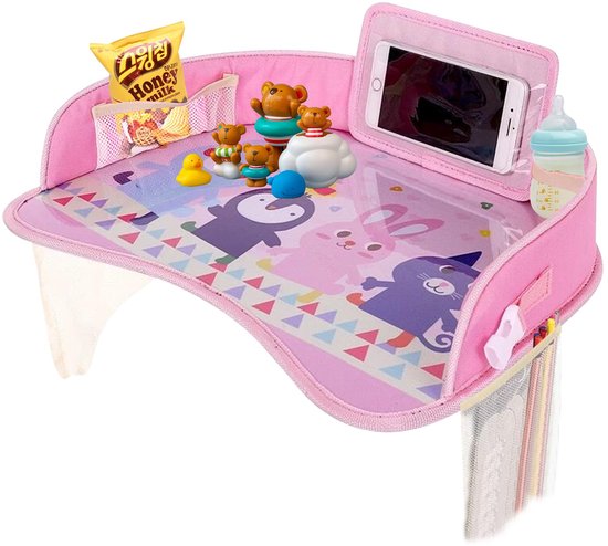 LEKEFETO Reistafel voor kinderen, auto, kinderzitje, spel