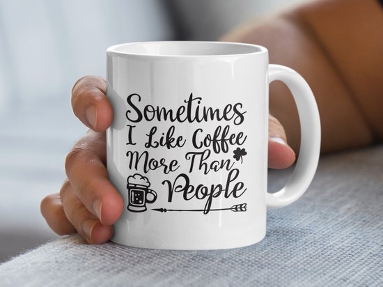 Mug Café et Bières , Mug humoristique, Parfois plus de Café que de monde, Mug cadeau, Cadeau Perfect , Mug pour amateur de Café , Mug pour amateur de Bières