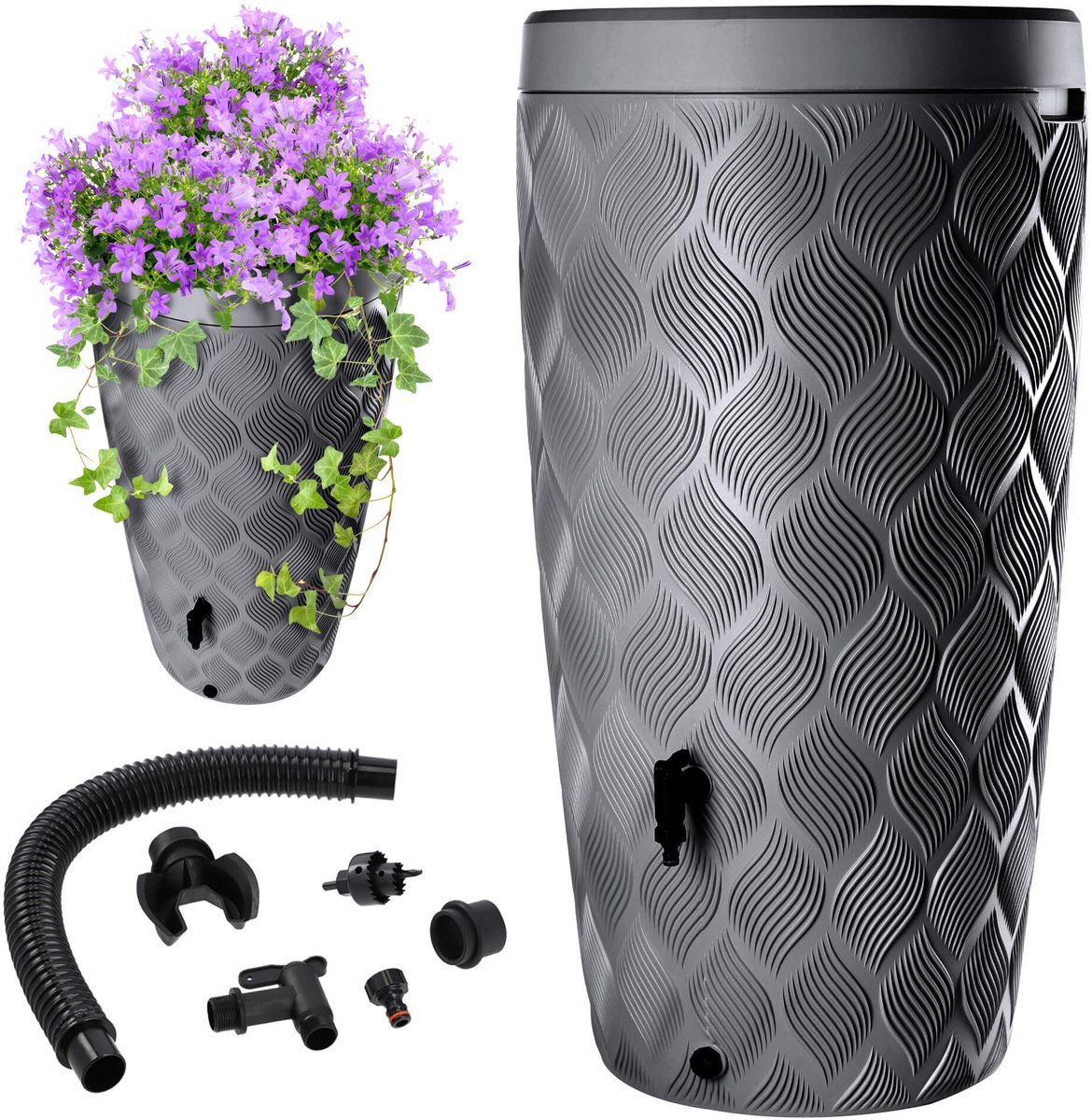 KADAX Regenton met Plantenbak 240 liter epv-b02