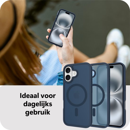 Coque Cazy pour iPhone 17 - Compatible MagSafe - Coque arrière de qualité militaire - Blauw