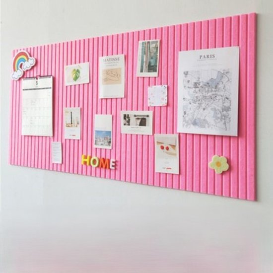 Groot prikbord, decoratief viltbord, 0,9 cm dik, opvouwbaar displaybord ...