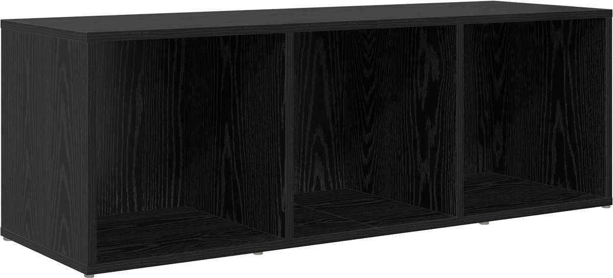 vidaXL - Tv-meubelset - Wandgemonteerd - Zwart - 72 - x - 35 - x - 37 - cm - Bewerkt - hou
