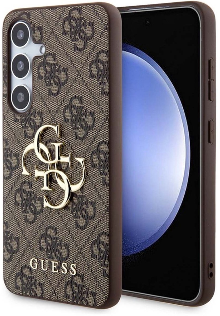 Guess 4G Metal Logo Back Case - Geschikt voor Samsung Galaxy S24 Plus (S926) - Bruin