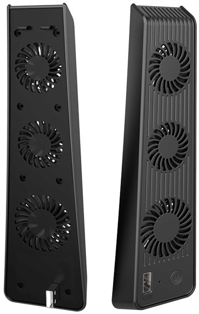 NAXSIR PS5-ventilator met 3 ventilatoren koeling -USB-poort - Stil - plug en play- Zwart – foto 6