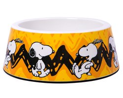 ZOOZ PETS voerbakken, officieel gelicentieerd Peanuts-product, kleurrijke bakken met antislip siliconen bodem, hoogwaardig en duurzaam materiaal, verschillende maten en kleuren (Charlie Brown, XL)