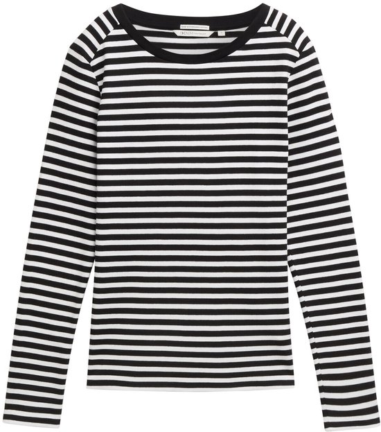 TOM TAILOR DENIM WITH VOLANT SLEEVE - Camicetta - black/multicolore