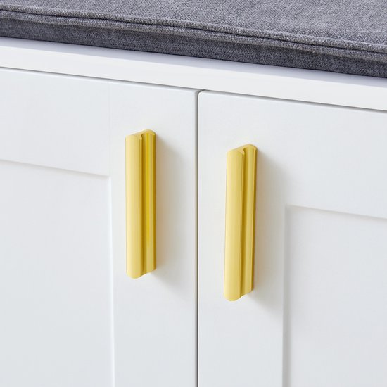 Ensemble de garde-robe Sweiko - Avec banc + étagère à chaussures - 3 crochets - 3 étagères - Wit