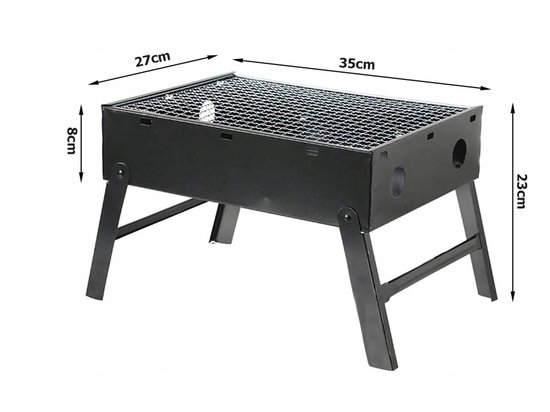 Draagbare Opvouwbare Camping BBQ - Houtskoolgrill - barbecues - bbq gereedschap - Outdoor Tafelbarbecue - Inklapbare Picknick Grill - barbecue accessoires - barbecue houtskool - barbecue hoes van Merkloos — afbeelding 2