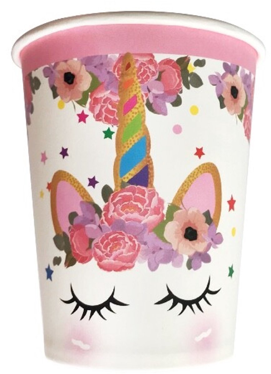 Bekers Unicorn Wimpers - 8 stuks