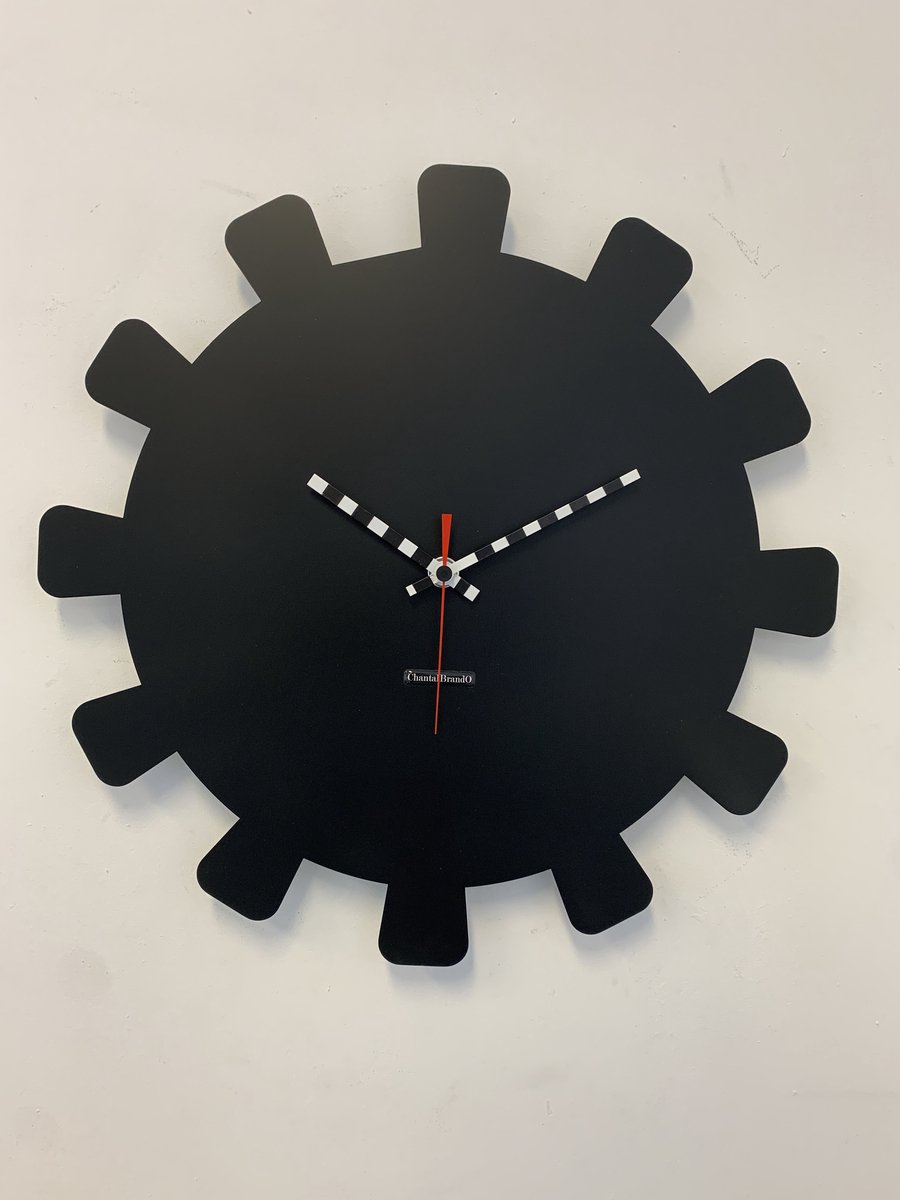 MOSA CLOCK Wandklok BLACK SUN XL Modern Industrieel Design
