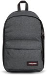 Grijze Eastpak rugzak, effen van voren gezien met Eastpak logo.