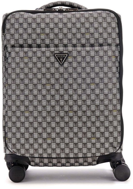 GUESS trolley Follie 18 In 8-Wheeler Black Logo zwart 52cm