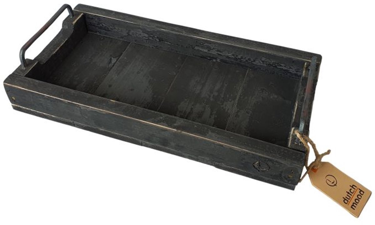 Houten Dienblad black berlin Marianne 39/20 in de bekende Dutch Mood stijl – 39 x 20 x 9 cm