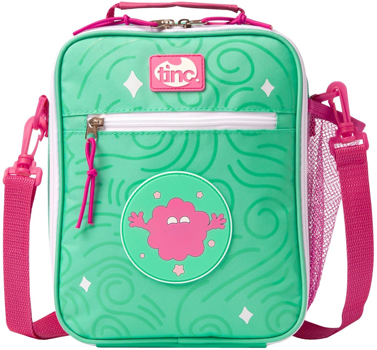 Geïsoleerde lunchtas van Tinc voor kinderen, voor jongens en meisjes, met verstelbare riem en flessenhouder, waterbestendig, lekvrij, koeltas voor school of thuis, Mintee Green, Mintee Green