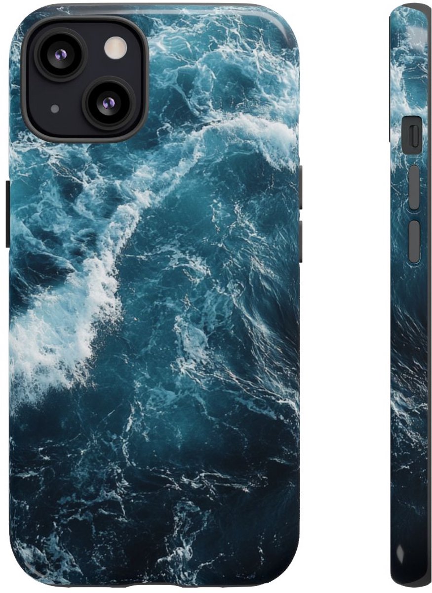 Oceaangolven in Diepblauw – Telefoonhoesje Geschikt voor iPhone 13