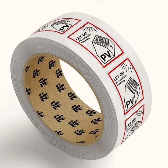 PV installatie NEN 1010 meterkast stickers op rol - 10 x 7 cm - 212 ...
