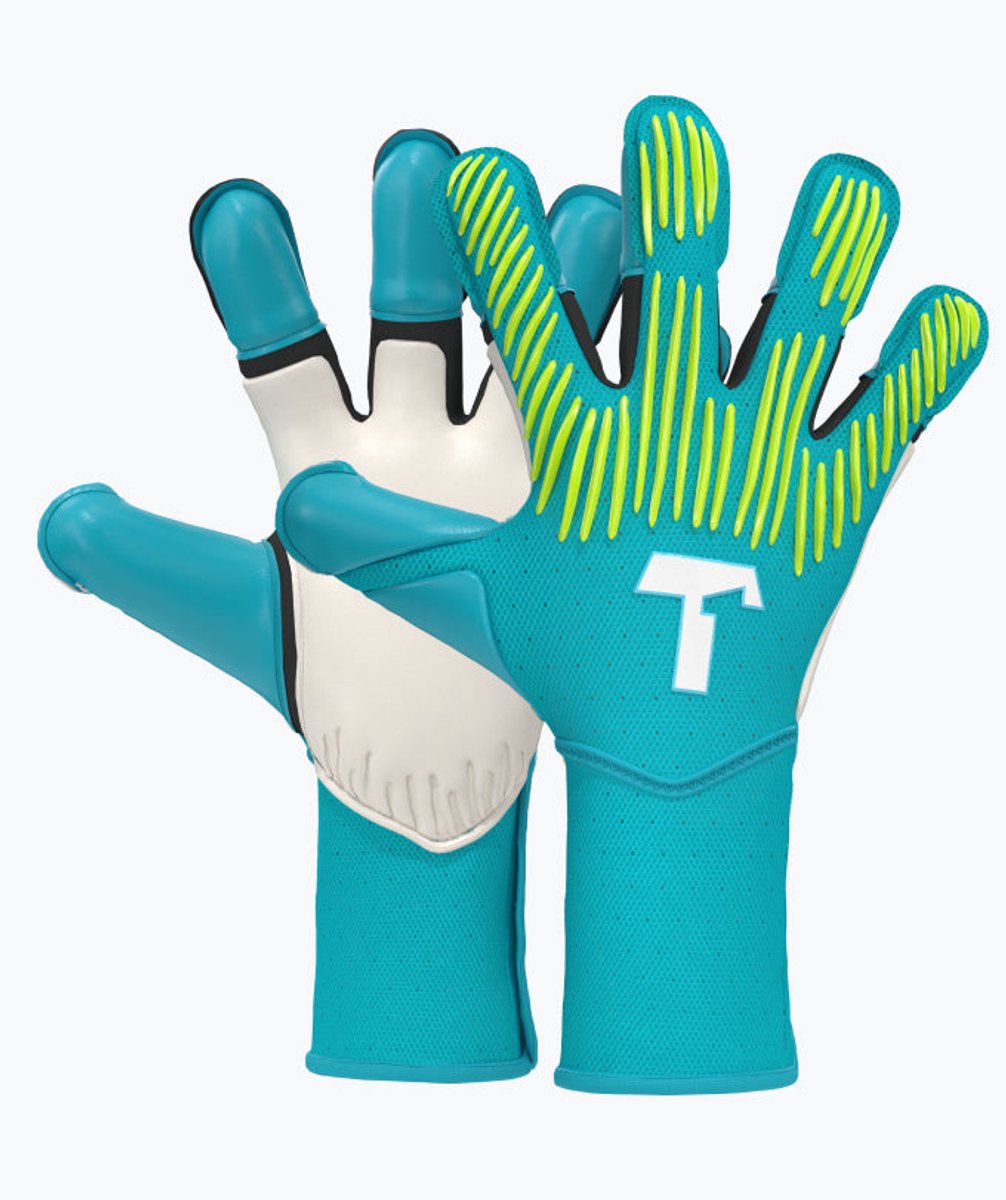 T1TAN Rebel 2.0 Sky Blue Keepershandschoenen volwassenen & jongeren - met vingerbescherming - Maat 8
