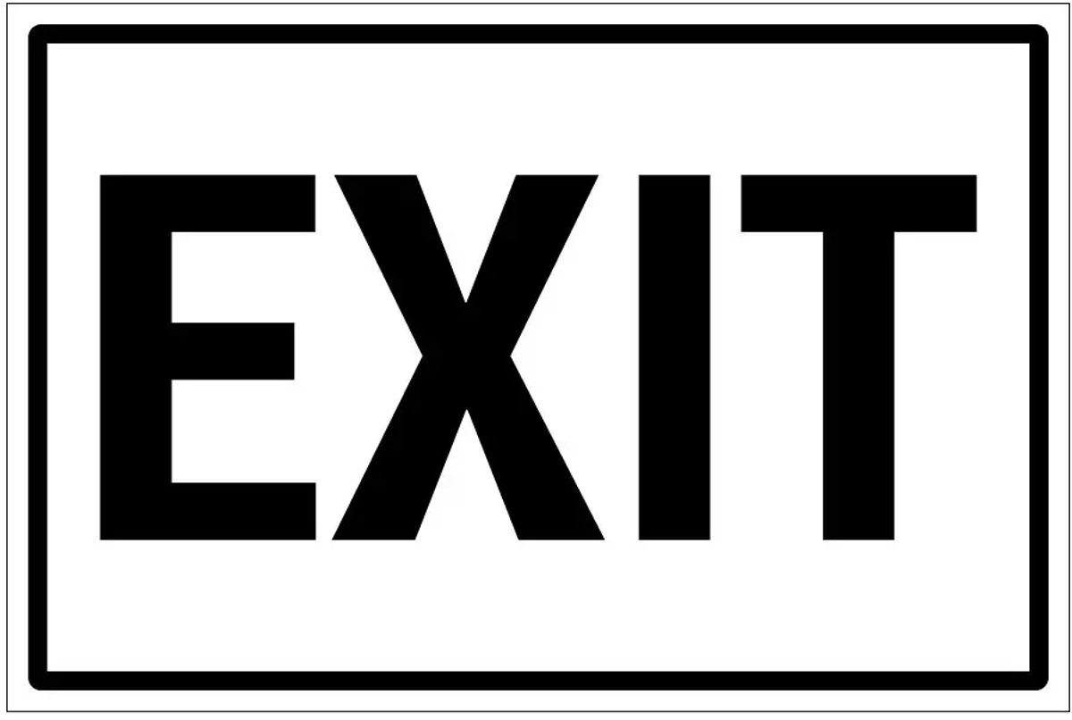 Exit sticker | 30 x 20 cm