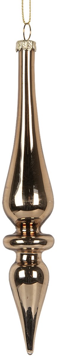 Clayre & Eef Kersthanger Ø 3x18 cm Goudkleurig Glas